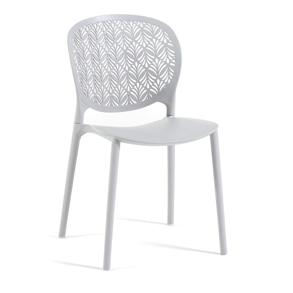 Lulù – sedia da esterno in polipropilene dal design decorativo