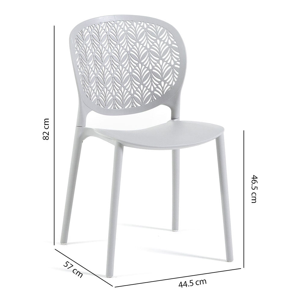Lulù – sedia da esterno in polipropilene dal design decorativo