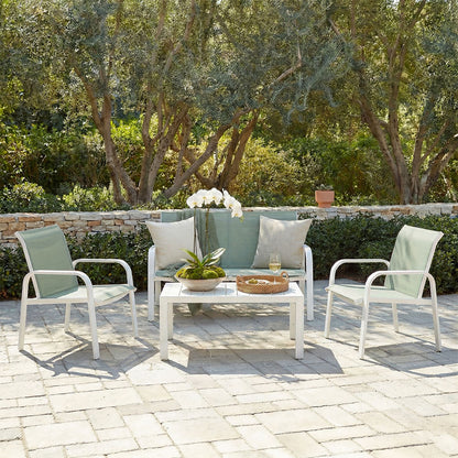 Ischia – set da giardino in alluminio e textilene