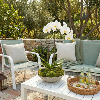 Ischia – set da giardino in alluminio e textilene