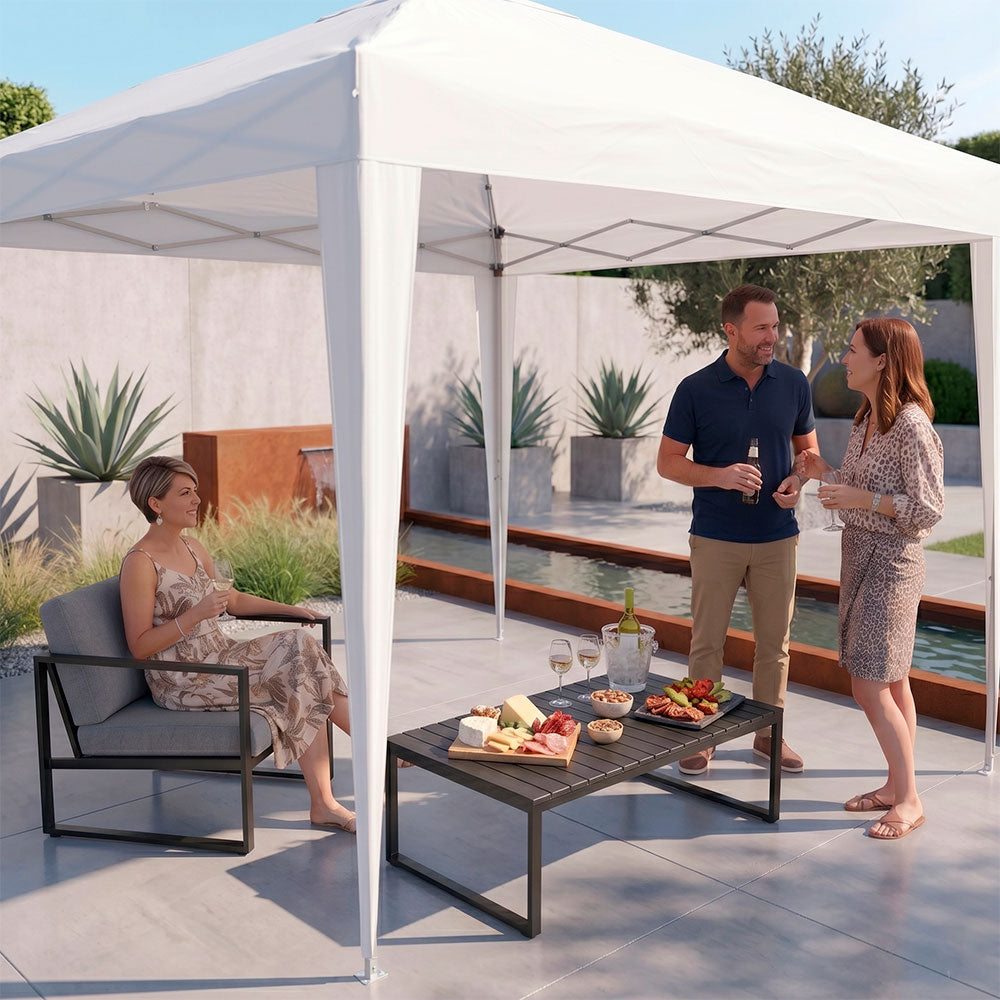 Calima – gazebo pieghevole 3x3 m con apertura rapida a fisarmonica