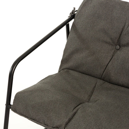 Linosa – set lounge da giardino in acciaio e tessuto