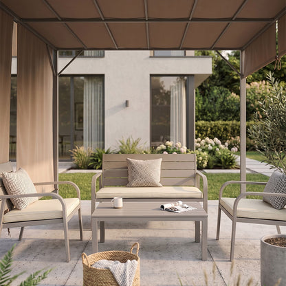 Zephir – pergola da giardino 3x4 m con Tende laterali regolabili