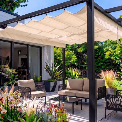 Eolo – pergola da giardino 3x4 m con copertura scorrevole
