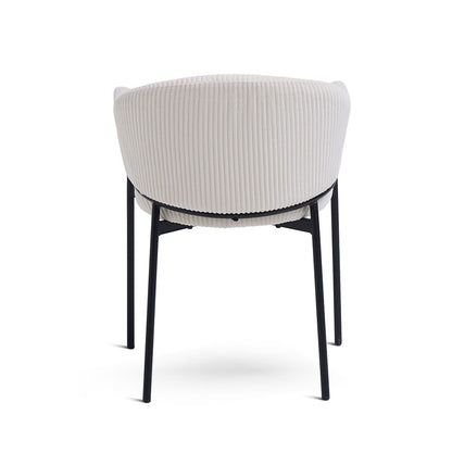 Grace – Poltroncina in velluto a coste con gambe in acciaio