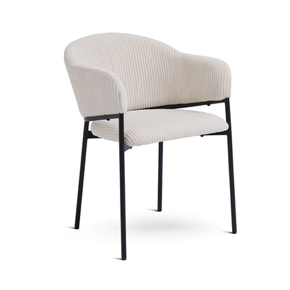 Grace – Poltroncina in velluto a coste con gambe in acciaio