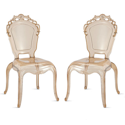 Sedie policarbonato maya, colore champagne