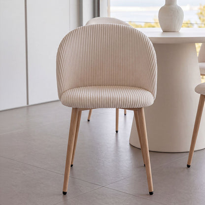 Sara – sedia in velluto a coste larghe con gambe in metallo