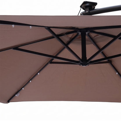 Ponente – ombrellone da giardino 290 cm con illuminazione solare