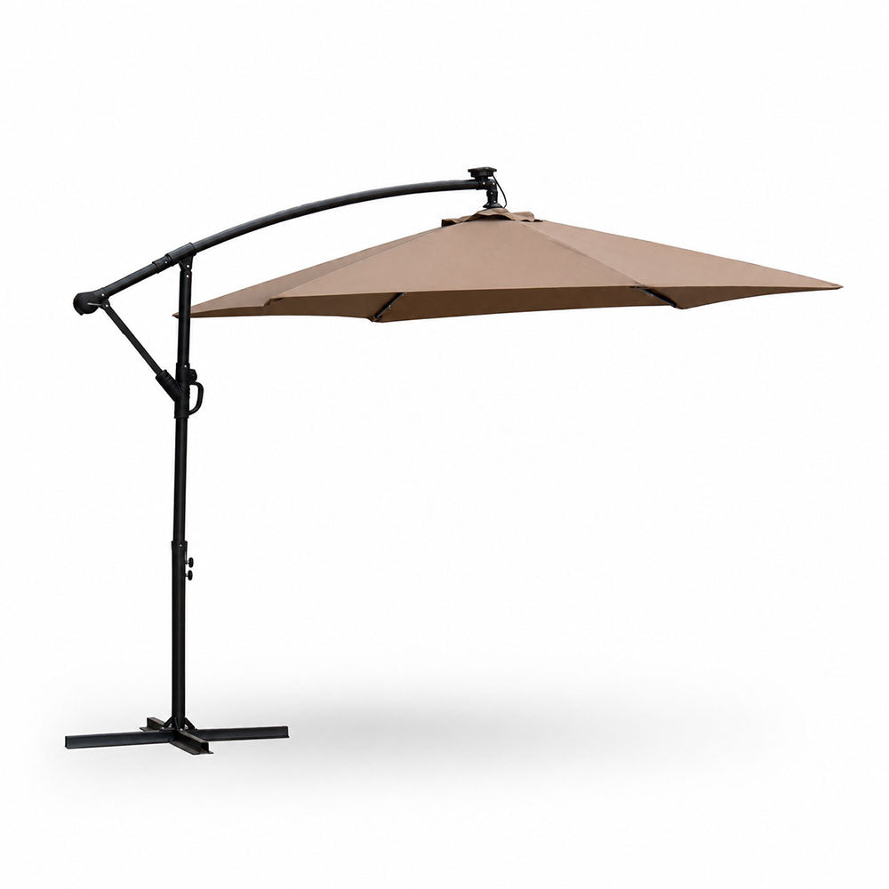 Ponente – ombrellone da giardino 290 cm con illuminazione solare