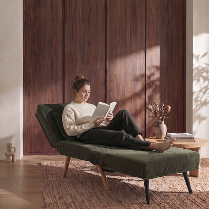 Cozy – divano letto in tessuto trapuntato con apertura facile
