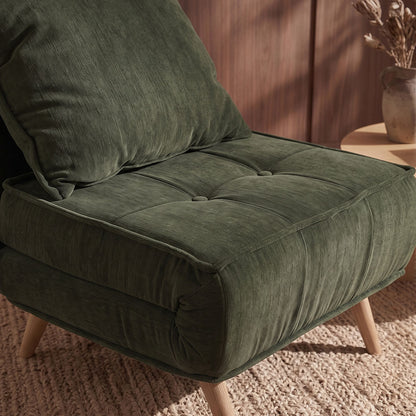 Cozy – divano letto in tessuto trapuntato con apertura facile