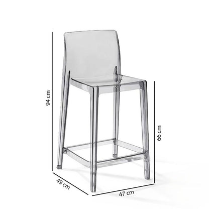 Aura XL – sgabello da cucina in policarbonato trasparente