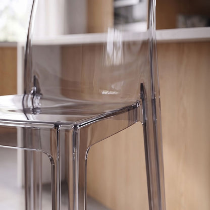 Aura XL – sgabello da cucina in policarbonato trasparente