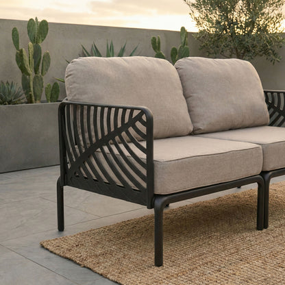 Kenzia – set da giardino di design divano, poltrone, tavolino