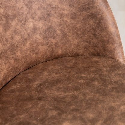 Sara – sedia in ecopelle con gambe in metallo