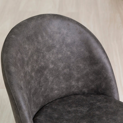 Sara – sedia in ecopelle con gambe in metallo