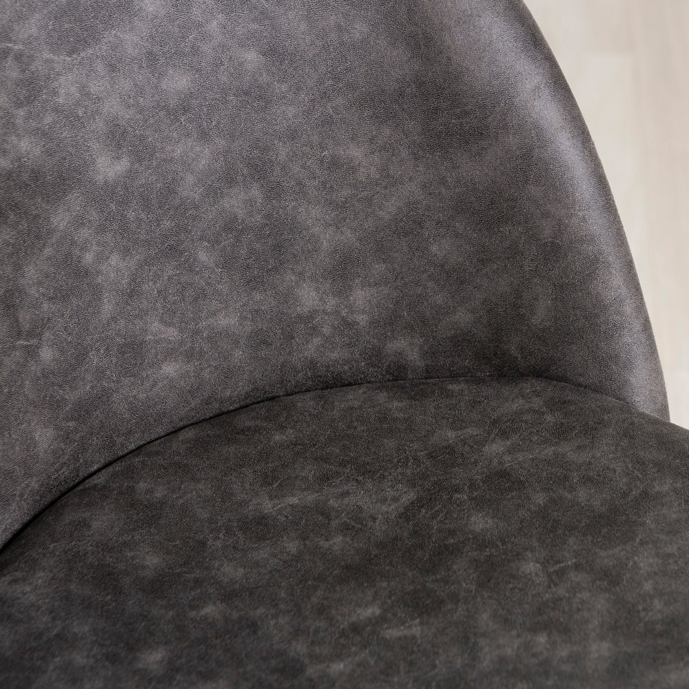 Sara – sedia in ecopelle con gambe in metallo