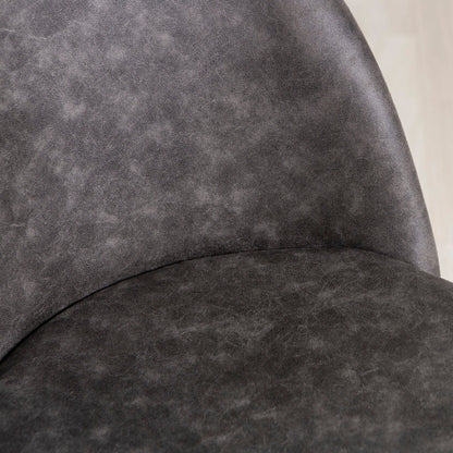 Sara – sedia in ecopelle con gambe in metallo