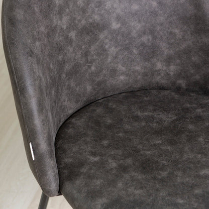 Sara – sedia in ecopelle con gambe in metallo