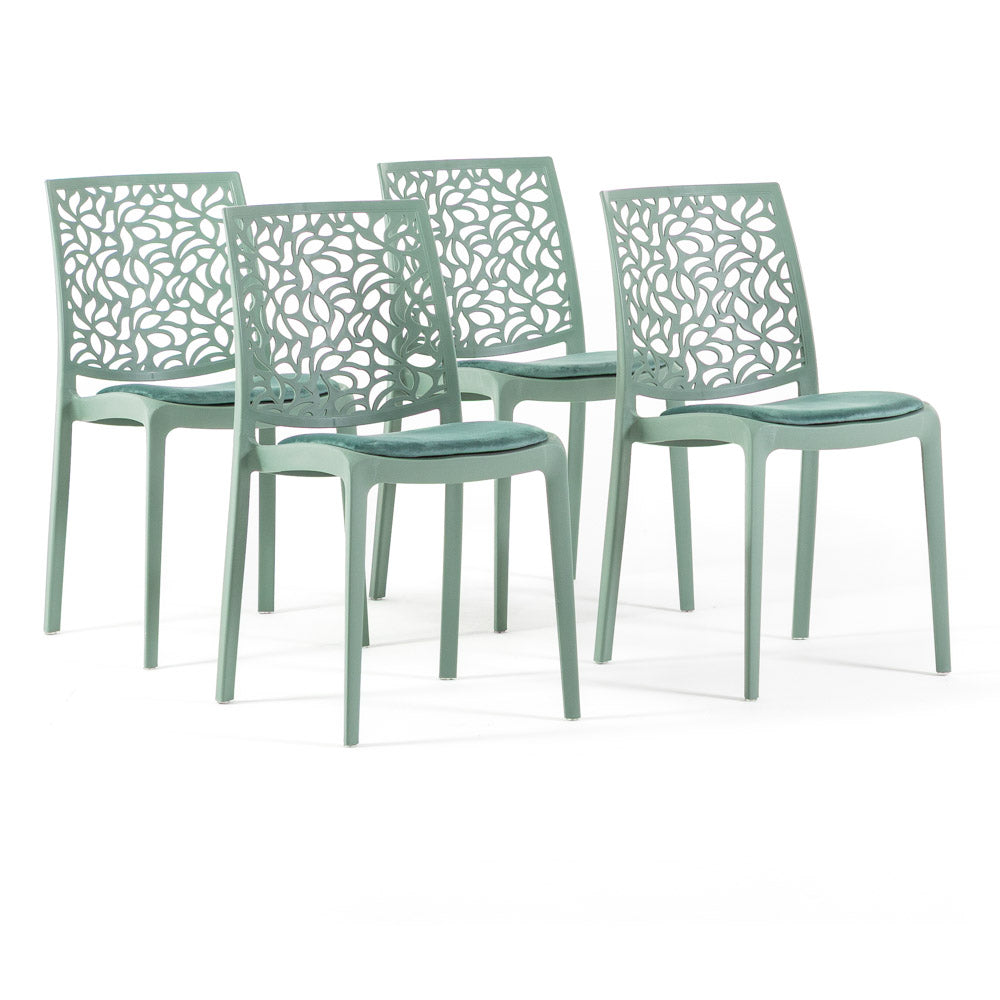 Sedia Anna soft, colore salvia, colore verde