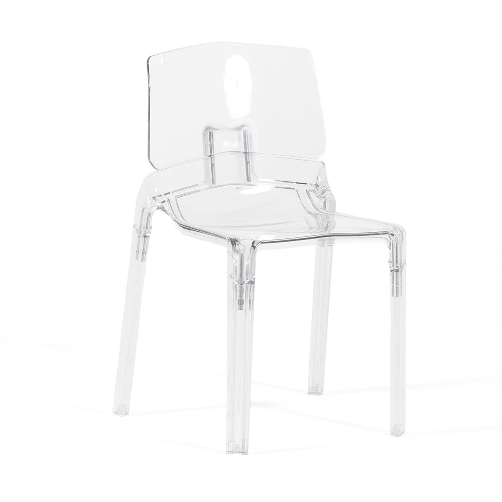 Futura – sedia trasparente in policarbonato dal design minimal