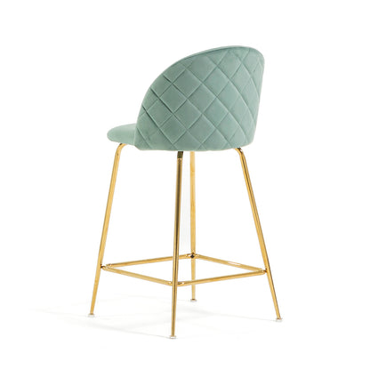 Sara XL – sgabello da cucina in velluto e gambe metallo