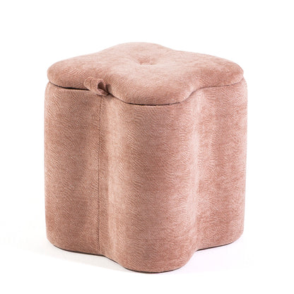 Lucky – pouf in velluto con micro glitter e maniglia laterale, colore rosa glitter