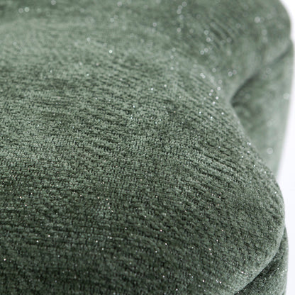 Lucky – pouf in velluto con micro glitter e maniglia laterale