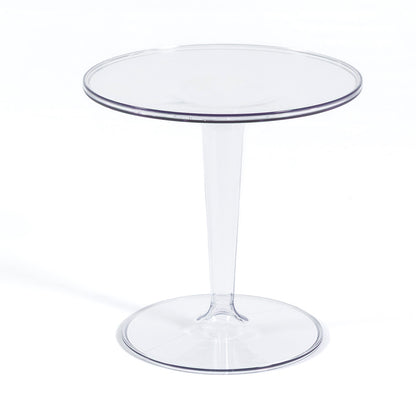 Miro – tavolino in policarbonato trasparente con design tulip