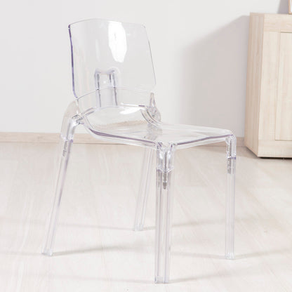 Futura – sedia trasparente in policarbonato dal design minimal