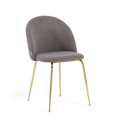 Sara – sedia in velluto a costine con gambe in metallo