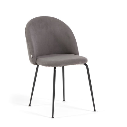 Sara – sedia in velluto a costine con gambe in metallo