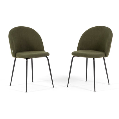 Sara – sedia in velluto a costine con gambe in metallo