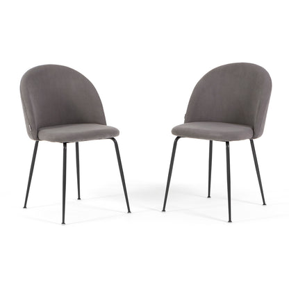 Sara – sedia in velluto a costine con gambe in metallo