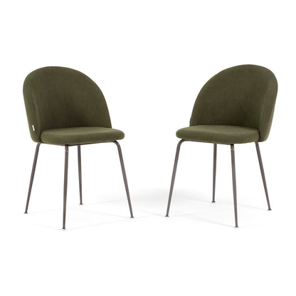 Sara – sedia in velluto a costine con gambe in metallo