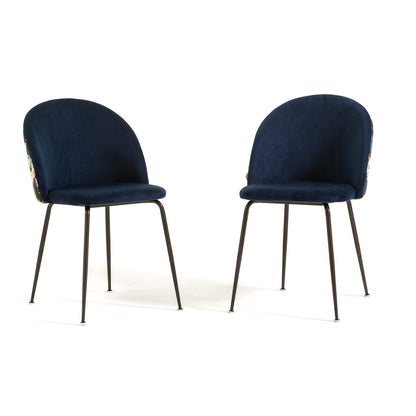 Sara – sedia in velluto decorato con gambe in metallo, colore fenicotteri, gambe grigio scuro
