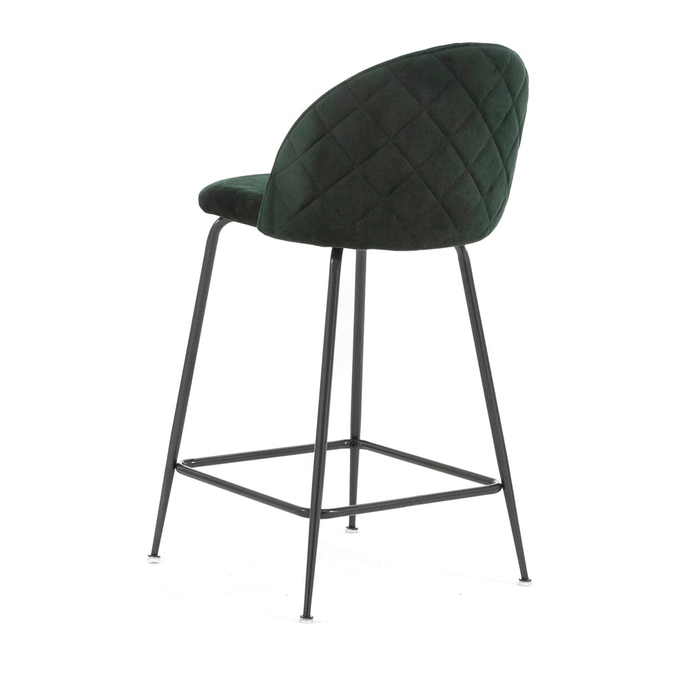 Sara XL – sgabello da cucina in velluto e gambe metallo