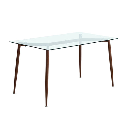 Tavolo rettangolare peter, dimensione 140x80 cm, gambe effetto legno scuro