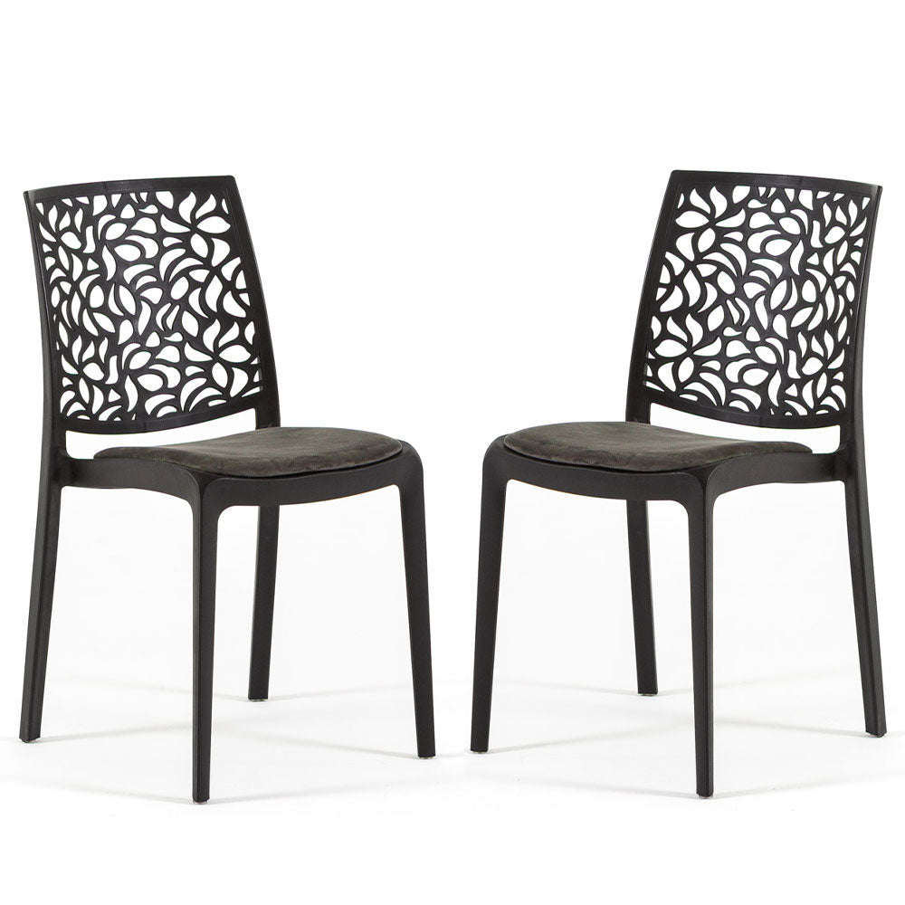 Sedia Anna soft, colore antracite, colore grigio scuro