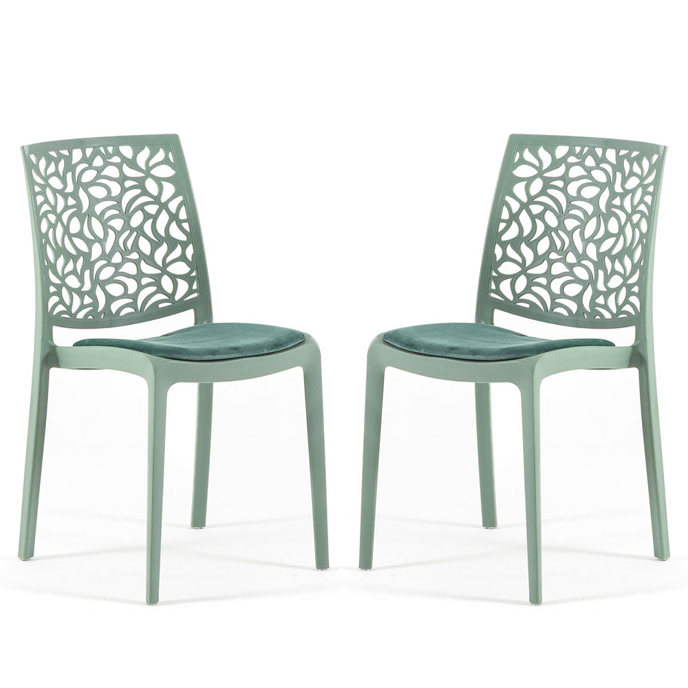 Sedia Anna soft, colore salvia, colore verde