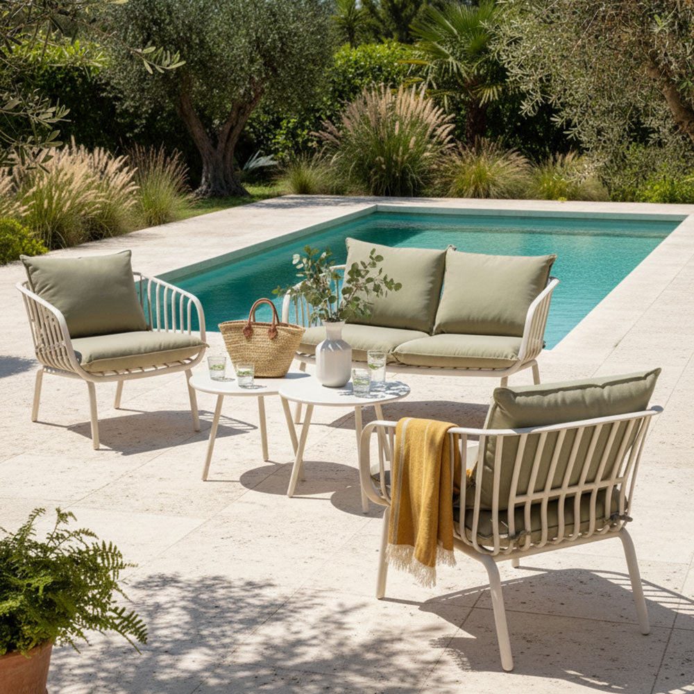 Bellagio – set da giardino 5 pezzi con divanetto e poltrone