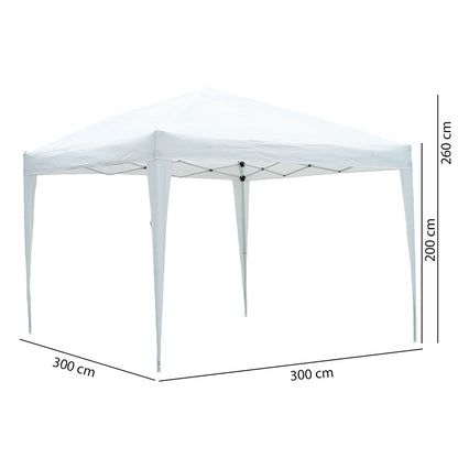 Calima – gazebo pieghevole 3x3 m con apertura rapida a fisarmonica