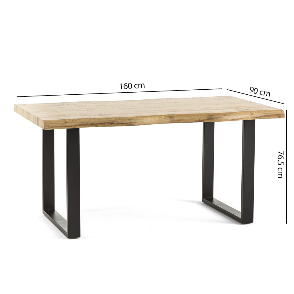 Dexter – tavolo in melaminico con gambe a U in metallo