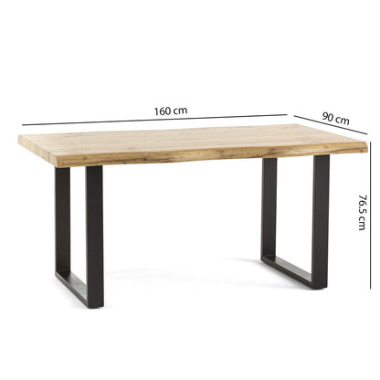Dexter – tavolo in melaminico con gambe a U in metallo