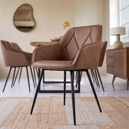 Sibilla – Poltroncina in ecopelle con gambe in acciaio nero
