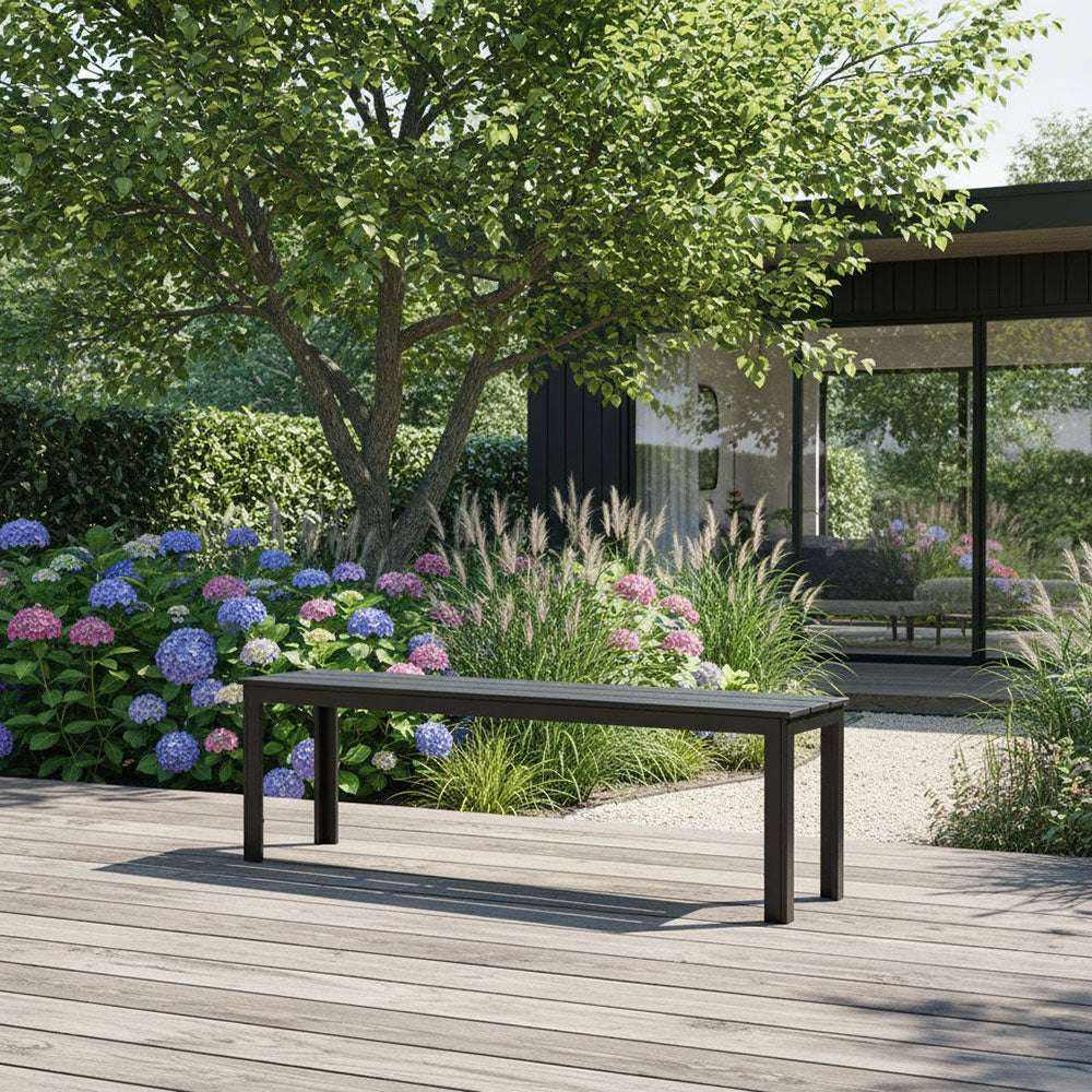 Fiona XL – panca da giardino 2 posti in acciaio e polietilene