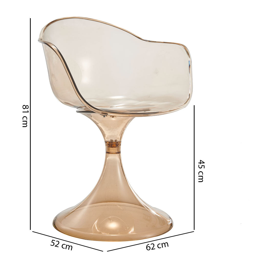 Kiara – sedia in policarbonato con gambe a tulip