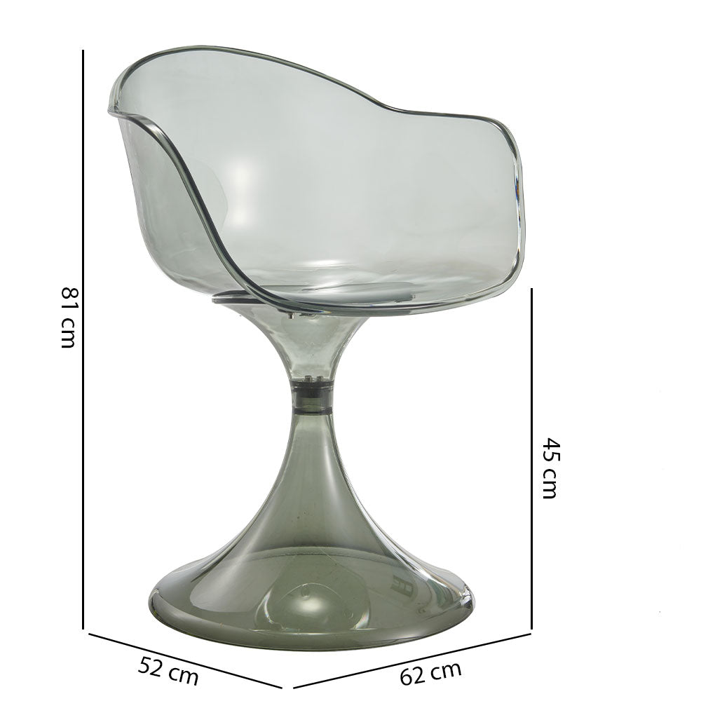 Kiara – sedia in policarbonato con gambe a tulip