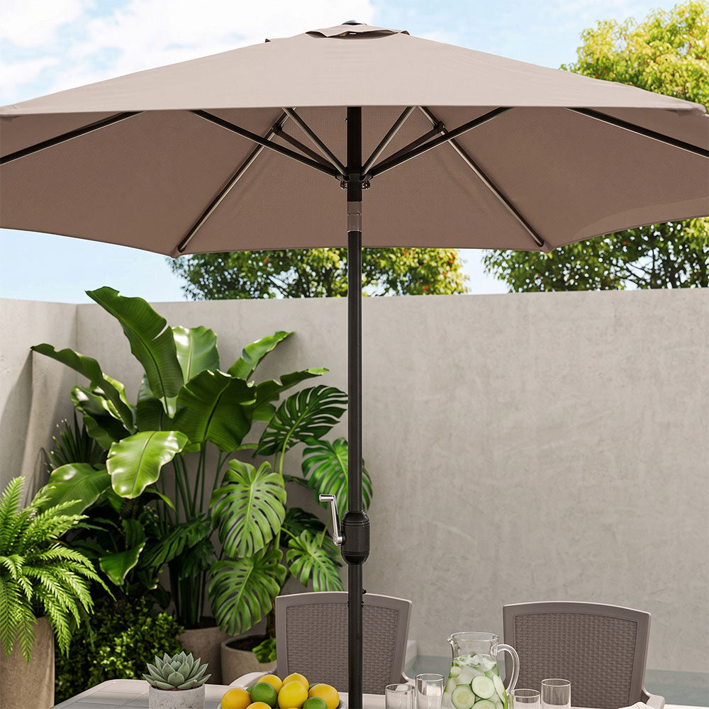 Levante – ombrellone esagonale da giardino 270 cm con manovella